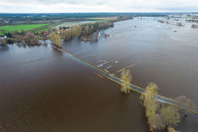 Aller-Hochwasser im Januar 2024 - Foto: NABU/Philipp Schulze