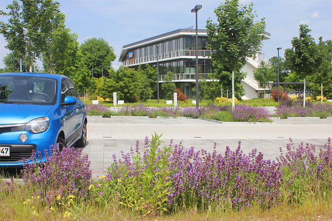 Firmenparkplatz - Foto: Helge May
